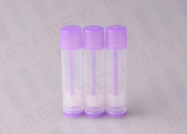 5g Fioletowe plastikowe błyszczące tubki Okrągłe czyste tubki kosmetyczne