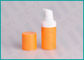 Pomarańczowy PP Airless 15 ml 50 ml 30 ml Butelka z pompką Kształt cylindra do kosmetyków