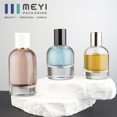 Perfumy 100ml matowa szklana butelka z rozpylaczem Słoik Złoto Srebro