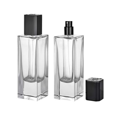 Logo na zamówienie Szklane butelki z perfumami Crimp Spray Pump Opakowanie w różnych kształtach Kolory 30ml-100ml